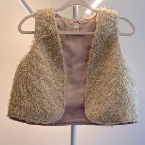Faux curly lamb fur vest